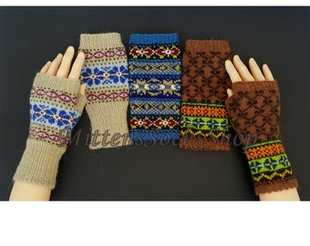 Fingerless Gloves, Hand Knit Fingerless Gloves, Fingerless Mittens, Wool Mittens, Arm Warmers, Driving Gloves, Hand Warmers, Wrist Warmers