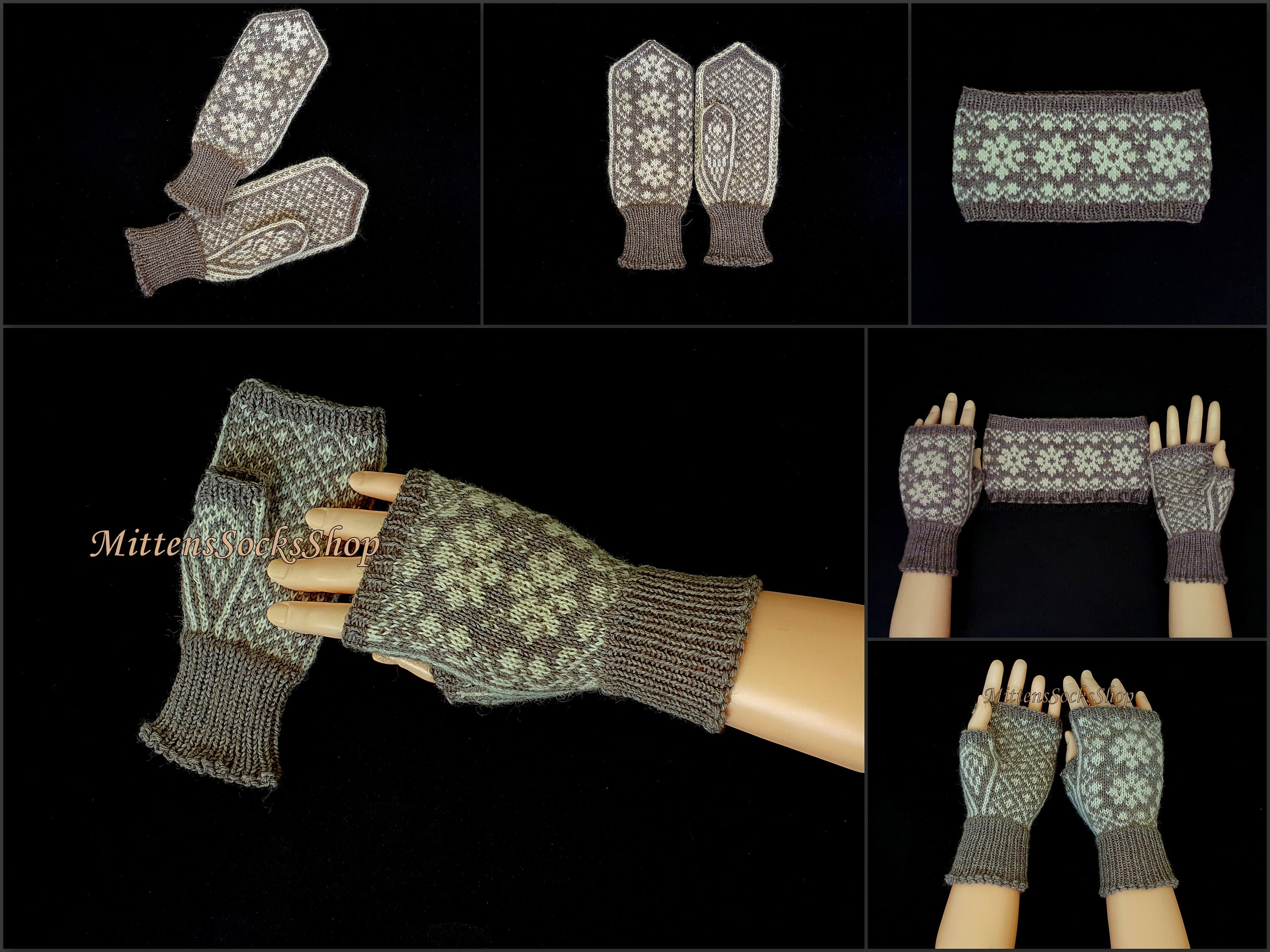 Makoto Nobu 2 Paire Gants En Tricoté Arm Femme,Gants Longs