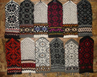 Handgestrickte Lettische Handschuhe: Handgestrickte Winter Handschuhe