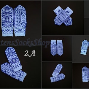 Nordic Mittens, Hand Knitted Wool Mittens, Norwegian Mittens, Wool Gloves, Scandinavian Gloves, Warm Mittens, Winter Gloves, Unisex Mittens image 5