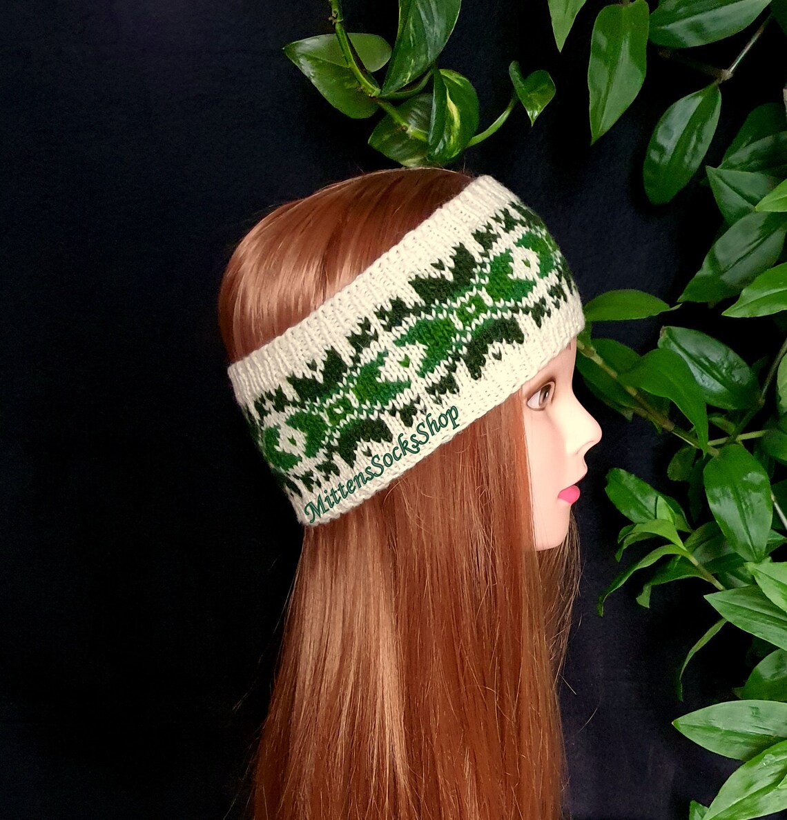 Hand Knit Nordic Headband Ear Warmer Fair Isle Headband Etsy