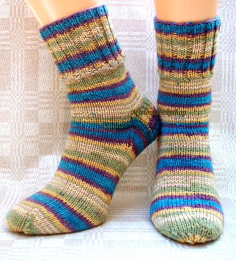 Blue Green Beige Knitted Socks Winter Socks Striped Blue Green Beige Socks Warm Socks Elegant Women/'s Socks Stylish Girl/'s Socks Mens Socks