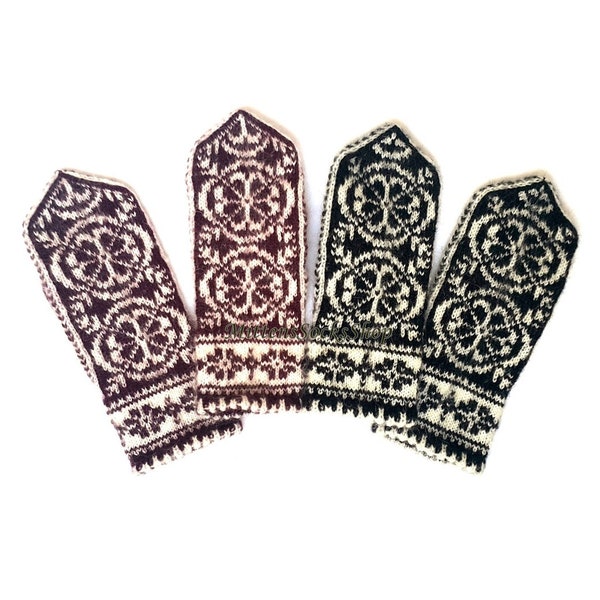 Hand Knit Mohair Mittens, Nordic Mittens, Knit Mohair Gloves, Nordic Gloves, Scandinavian Mittens, Soft Mittens, Warm Winter Mittens, Gift