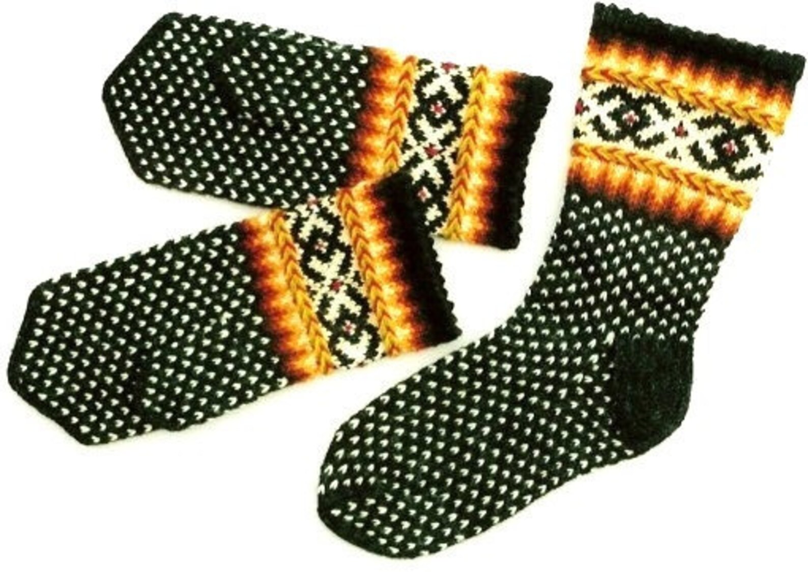 Black White Mittens Hand Knitted Wool Mittens Latvian Etsy