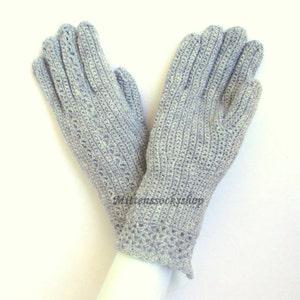 Gloves with Fingers, Crochet Gloves, Womens Gloves with Fingers, Girls Finger Gloves, Knit Wool Gloves, Fingerless Gloves, Arm Warmers, Gift image 3