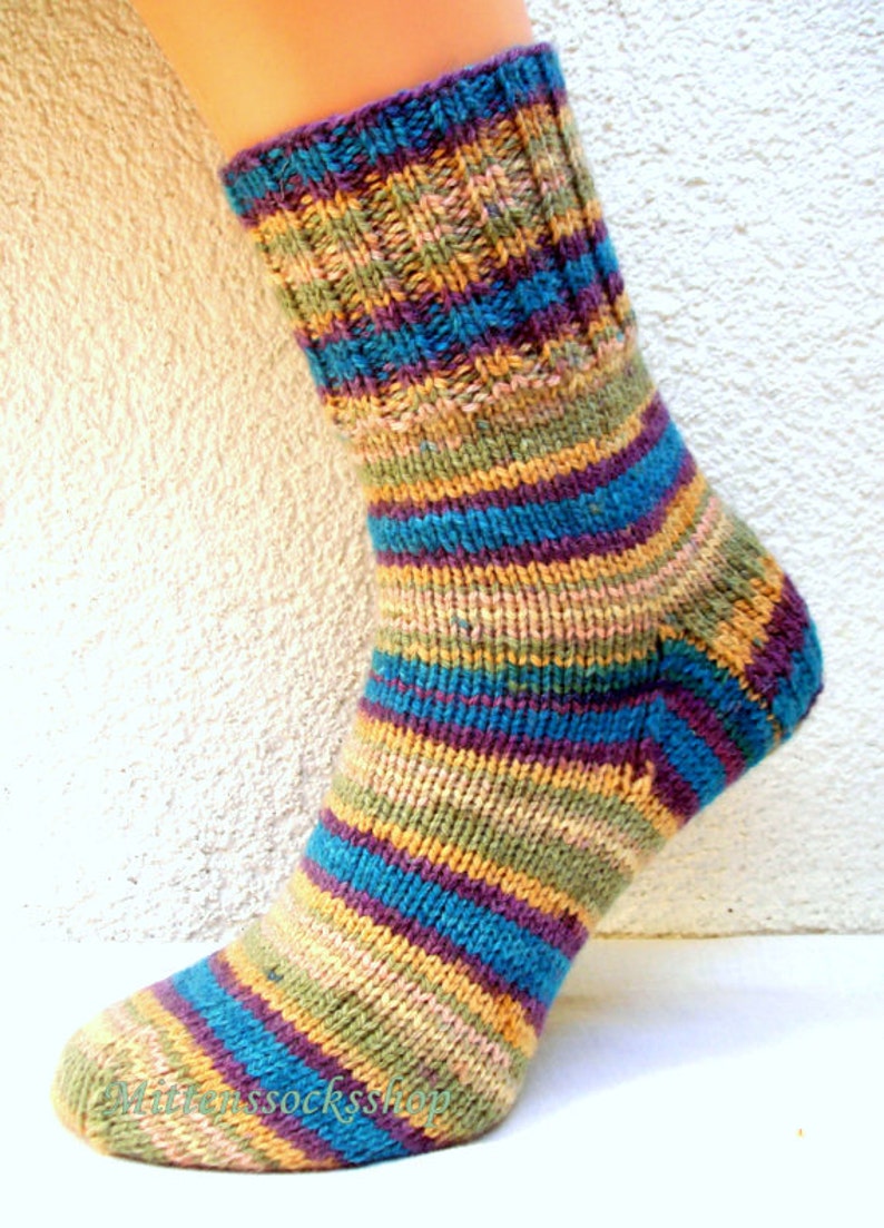 Blue Green Beige Knitted Socks Winter Socks Striped Blue Green Beige Socks Warm Socks Elegant Women/'s Socks Stylish Girl/'s Socks Mens Socks