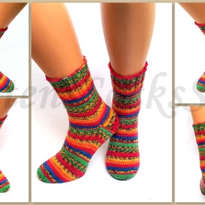 Rainbow Hand Knitted Socks, Womens Socks, Stylish Socks Girls Socks ...
