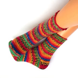 Rainbow Hand Knitted Socks Womens Socks Stylish Socks Girls - Etsy