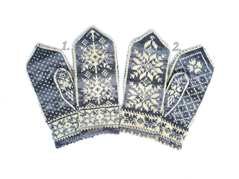warm winter mittens! handmade Brown and White Mittens in Norwegian Selbu pattern hand knit from merino wool Accessories Gloves & Mittens Mittens & Muffs Selbu gloves 