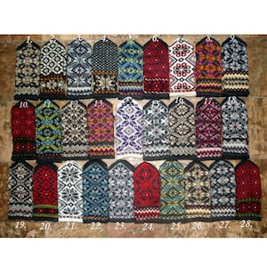 Hand Knitted Mittens, Wool Mittens, Wool Gloves, Latvian Mittens, Nordic Mittens, Scandinavian Mittens, Winter Gloves, Patterned Mittens