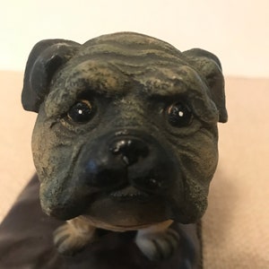 Pug Dog on Pillow, Man’s best friend, 2001 CBK Vintage Keepsake, Canine Lover, Dog Figurine, Paper Weight, Realistic Face, Family Pet