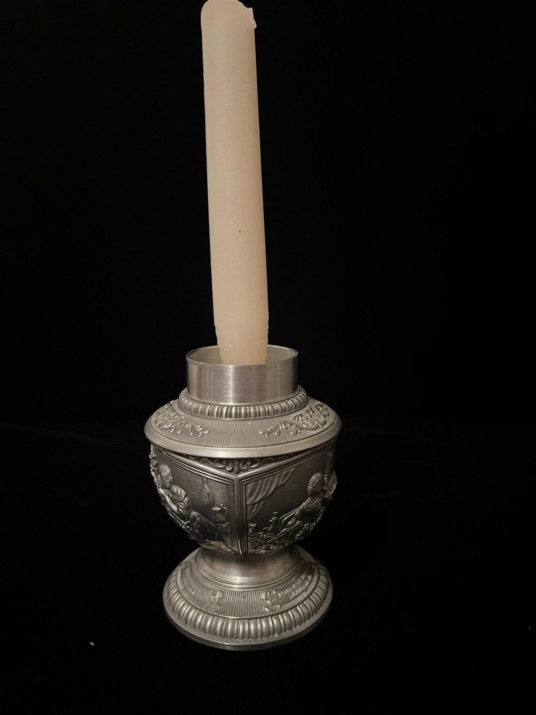 vintage-wmf-german-pewter-candle-holder-embossed-geschichte-decor-etsy