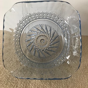 Imperial Glass Co Huckabee 666 Pattern Cane & Flute Serving Bowl, Pretty Blue, Collectible, image 10