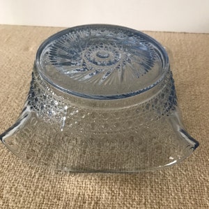Imperial Glass Co Huckabee 666 Pattern Cane & Flute Serving Bowl, Pretty Blue, Collectible, image 5