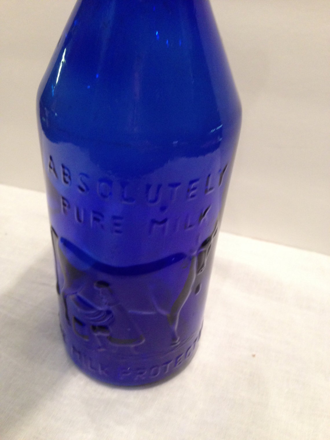 The Milk Protector Vintage Milk Bottle Absolutely Pure Milk Etsy