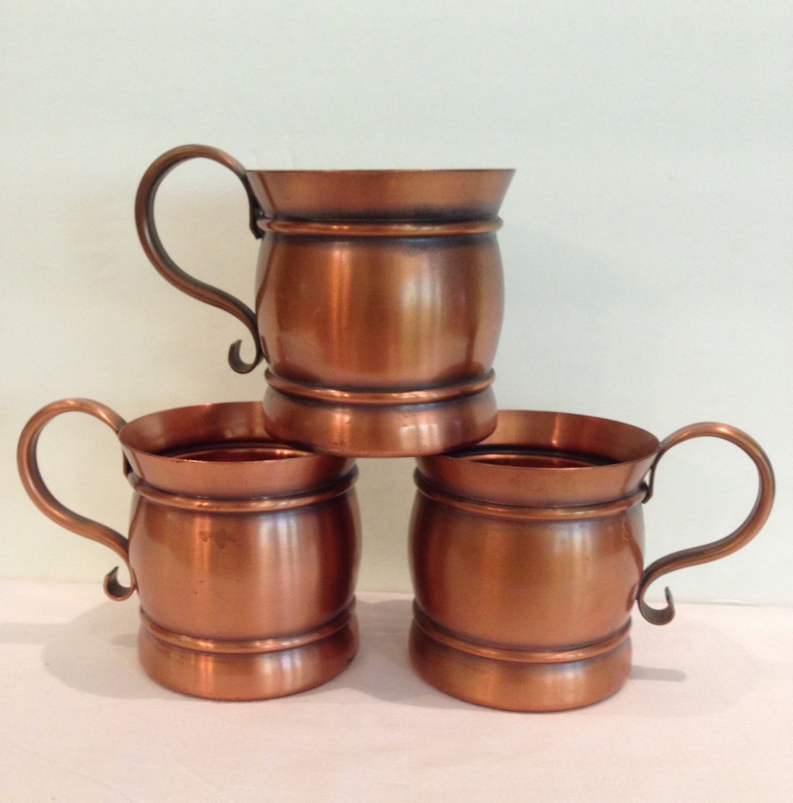 Gregorian Moscow Mule Solid Copper Cups/Mugs Vintage Barrel Etsy