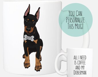 Doberman Mug Etsy