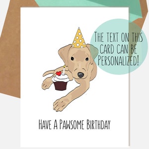Yellow Lab Birthday Card | Pawsome Birthday