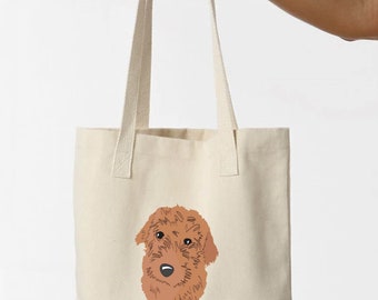 Personalised Golden Doodle Dog Portrait Natural Cotton Shopper - Etsy