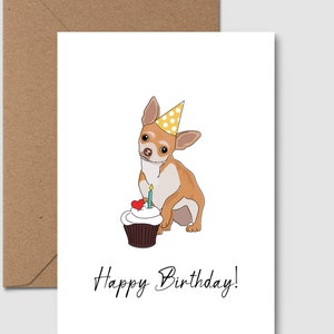 Chihuahua Birthday Card | Personalized Dog Cards