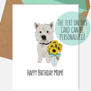 West Highland Terrier Mother&#39;s Card | Happy Birthday, Mom!