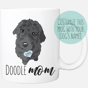 Black Doodle Mom Mug