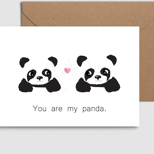 Panda Card | You Are My Panda | Valentines Day Card