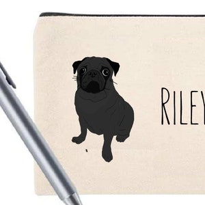 Pug Cosmetic Bag | Travel Bag | Pencil Pouch | Mask Bag
