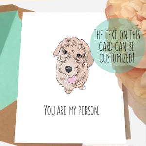 GOLDEN Doodle Card | You Are My Person | Doodle Mom Gifts | Dog Lover Gifts | Love Friendship Card | Dog Card