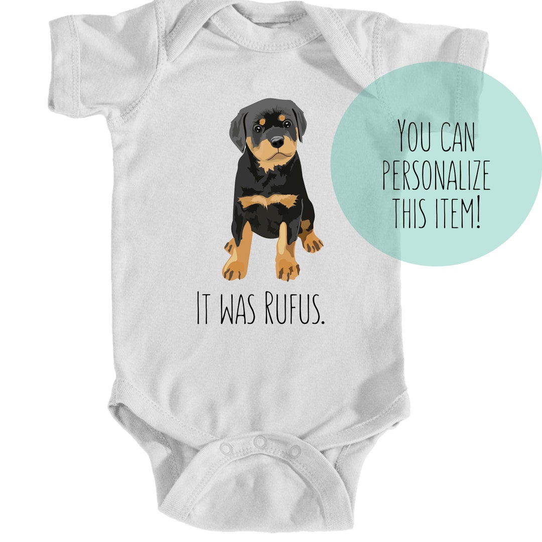 Rottweiler Onesie Dog Baby Bodysuit Etsy UK