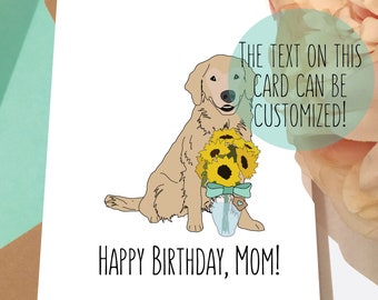 Golden Retriever Mom Card | Happy Birthday, Mom!