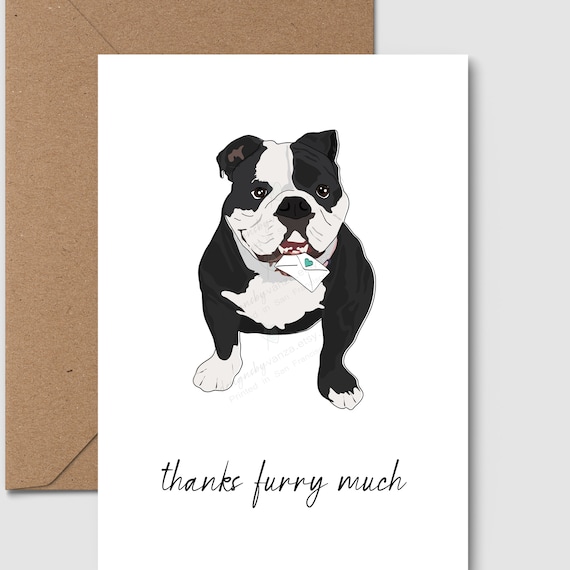 Geburtstagskarte Mit Bulldogge – Aquarell-Design, 12,7x17,8 Cm, Blanko – Für Hundefans & Kinder