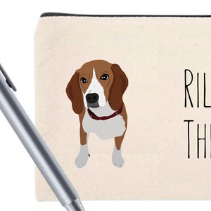 Beagle Cosmetic Bag | Travel Bag | Pencil Pouch | Mask Bag