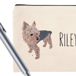 Yorkie Cosmetic Bag | Travel Bag | Pencil Pouch | Mask Bag