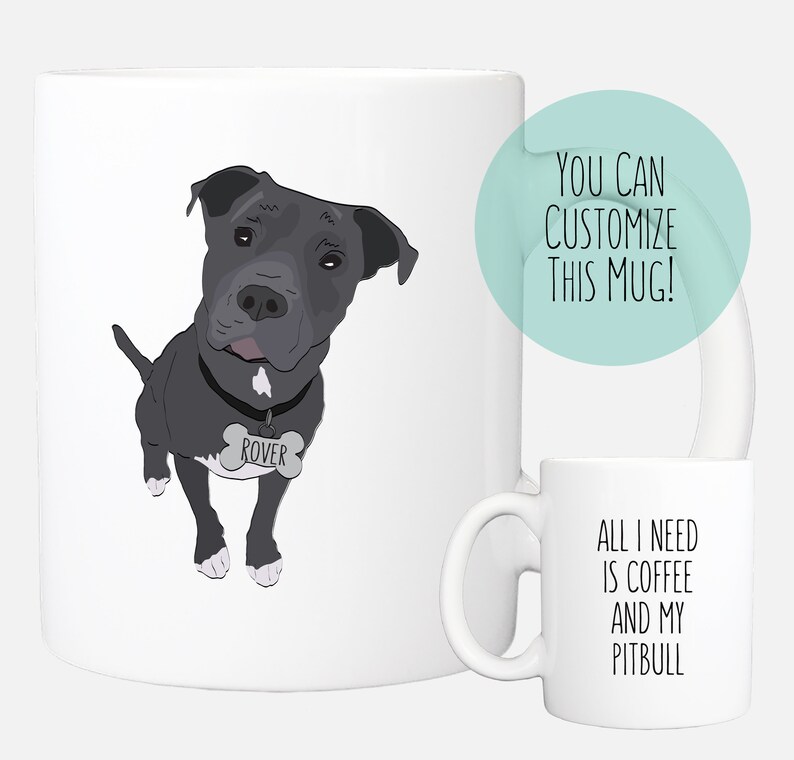 Pitbull Mug Personalized Mugs American Staffordshire Etsy