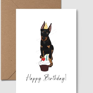 Doberman Birthday Card | Doberman Pinscher Card | Happy Birthday!