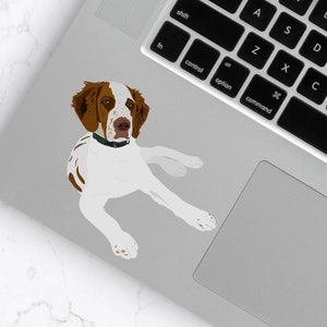 Brittany Spaniel Vinyl Sticker | Laptop Decal