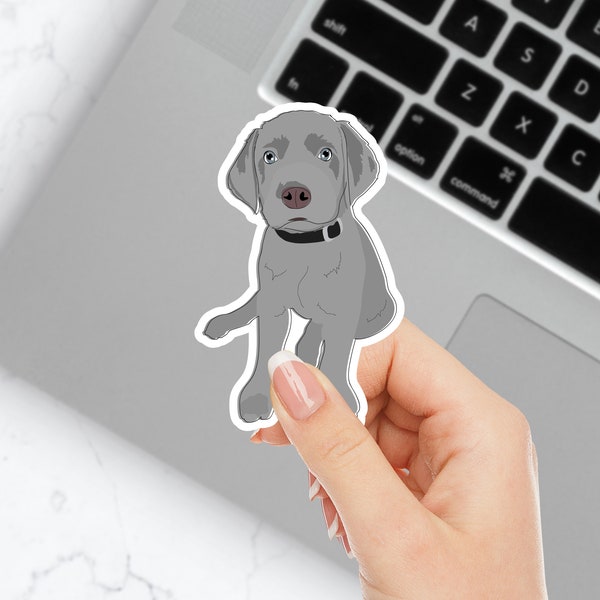 Silver Labrador Sticker | Silver Lab | Laptop Vinyl Decal