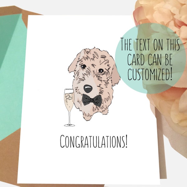 GOLDEN Doodle Wedding Card | Congratulations! | Custom Dog Cards