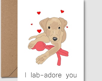 Yellow Labrador Card | I Labrador You