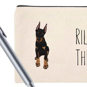 Dobermann Kosmetiktasche | Reisetasche | Stiftetäschchen | Maskentasche