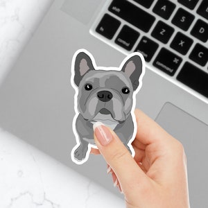 Blue Frenchie Sticker | Blue Frenchie | Laptop Vinyl Decal