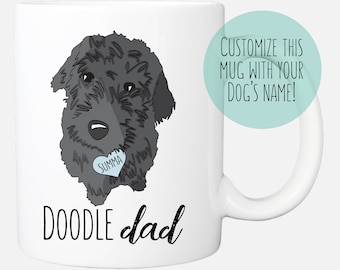 Black Doodle Dad Mug