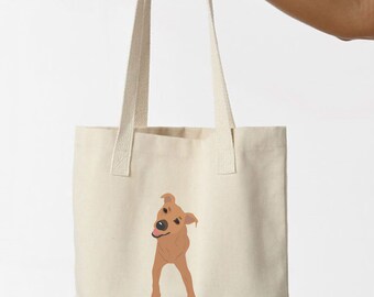 Tan Terrier Tote Bag | Fawn Greyhound