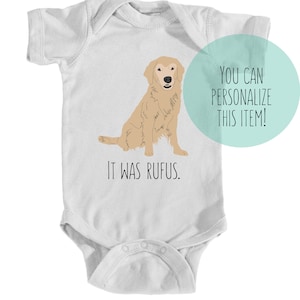 DOQOSESHY Life Is Golden Baby Bodysuit - Golden Retriever Themed 100% Cotton Infant Outfit