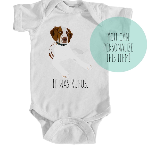 Brittany Spaniel Onesie Dog Baby Bodysuit Etsy