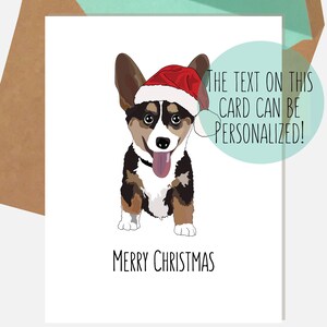 Corgi Tri-Color Card | Dog Christmas Cards | Merry Christmas