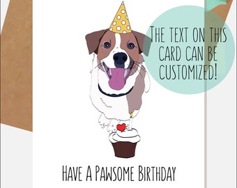 Terrier Mix Birthday Card | Terrier Card | Have a Pawsome Birthday | Dog Lover Gifts