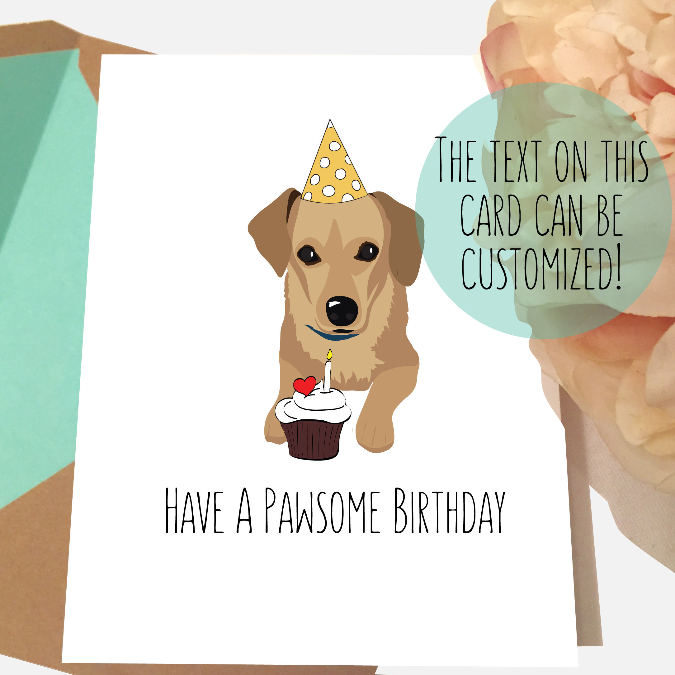 Wiener Dog Birthday Card Dachshund B-day Card Doxie Gift Hot Diggity ...