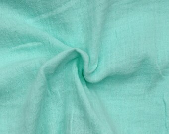 Musselin Mullstoff Double Gauze 100% BIO-Baumwolle, mint